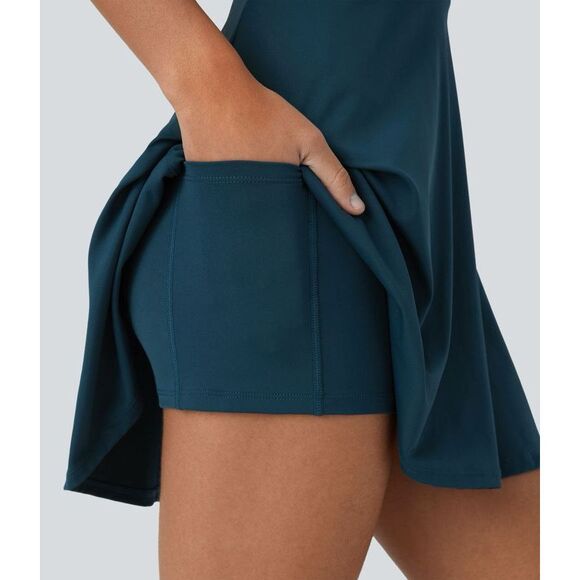 NWT Halara Twisted Backless Active Dress Blue Size 3X Athleisure Mini - Picture 4 of 10